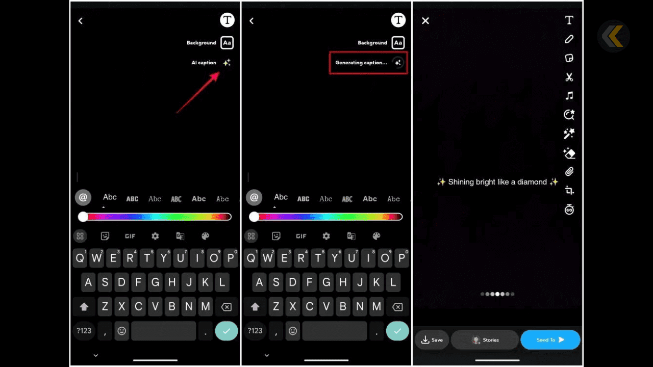 Using AI Captions on Snapchat